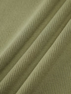 Collared Ribbed Square Neck Short Dress