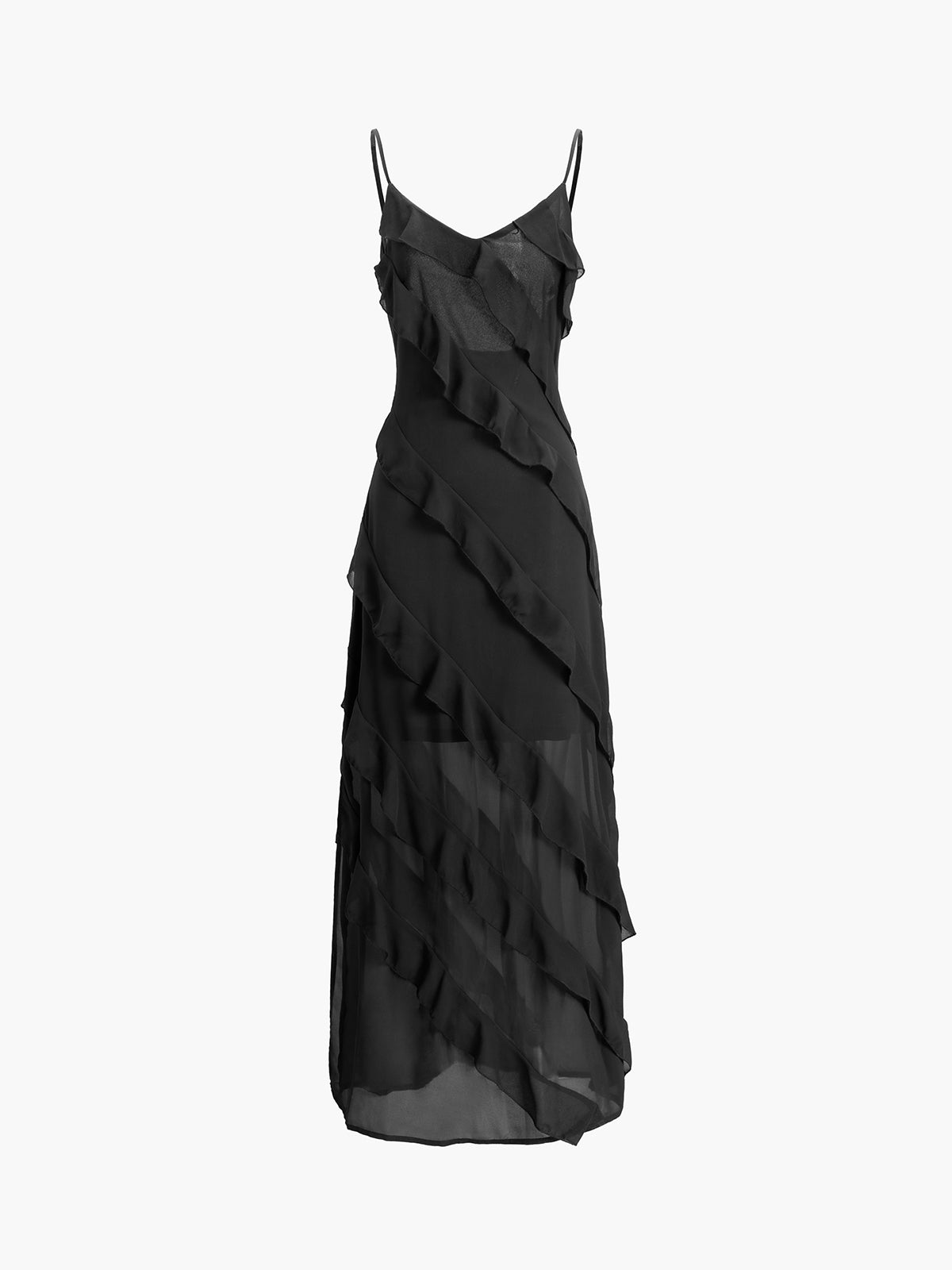 Belinda Aesthetic Long Dress with Ruffles Elevated Occasion Wear