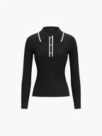 Oldmoney Aesthetics Polo Knit Top
