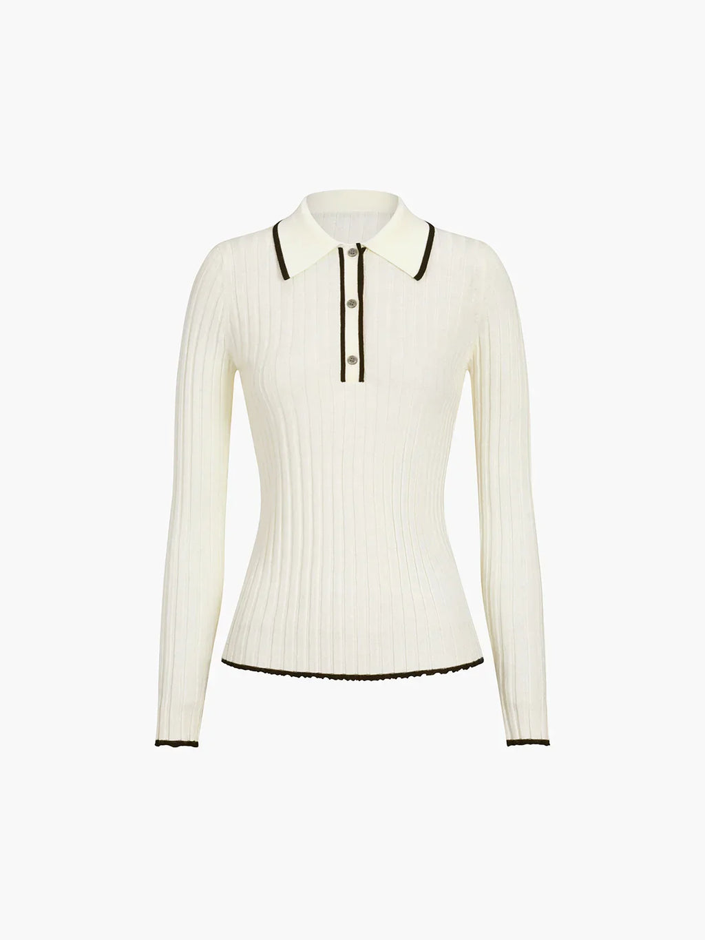 Oldmoney Aesthetics Polo Knit Top