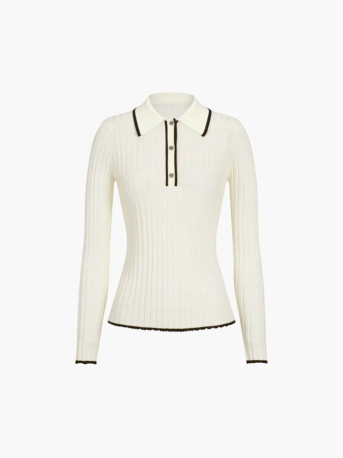 Oldmoney Aesthetics Polo Knit Top