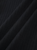 Contrast Trim Wrap Midi Knit Dress