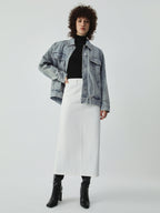 Distressed Detail Denim Jacket