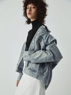 Distressed Detail Denim Jacket