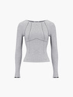 Basic Piping Long Sleeve Top