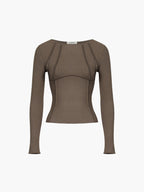 Basic Piping Long Sleeve Top