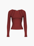 Basic Piping Long Sleeve Top