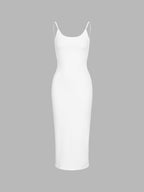 Classic Open Back Midi Dress