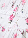 Emery Aesthetic Short Floral Dress with V Neck Designer Edit