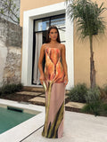 Dyantha Floral Print Satin Dress
