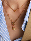 Multi-layered Padlock Necklace