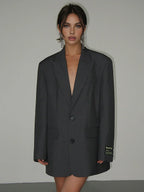 Everyday Elegance Lapel Button Pockets Blazer