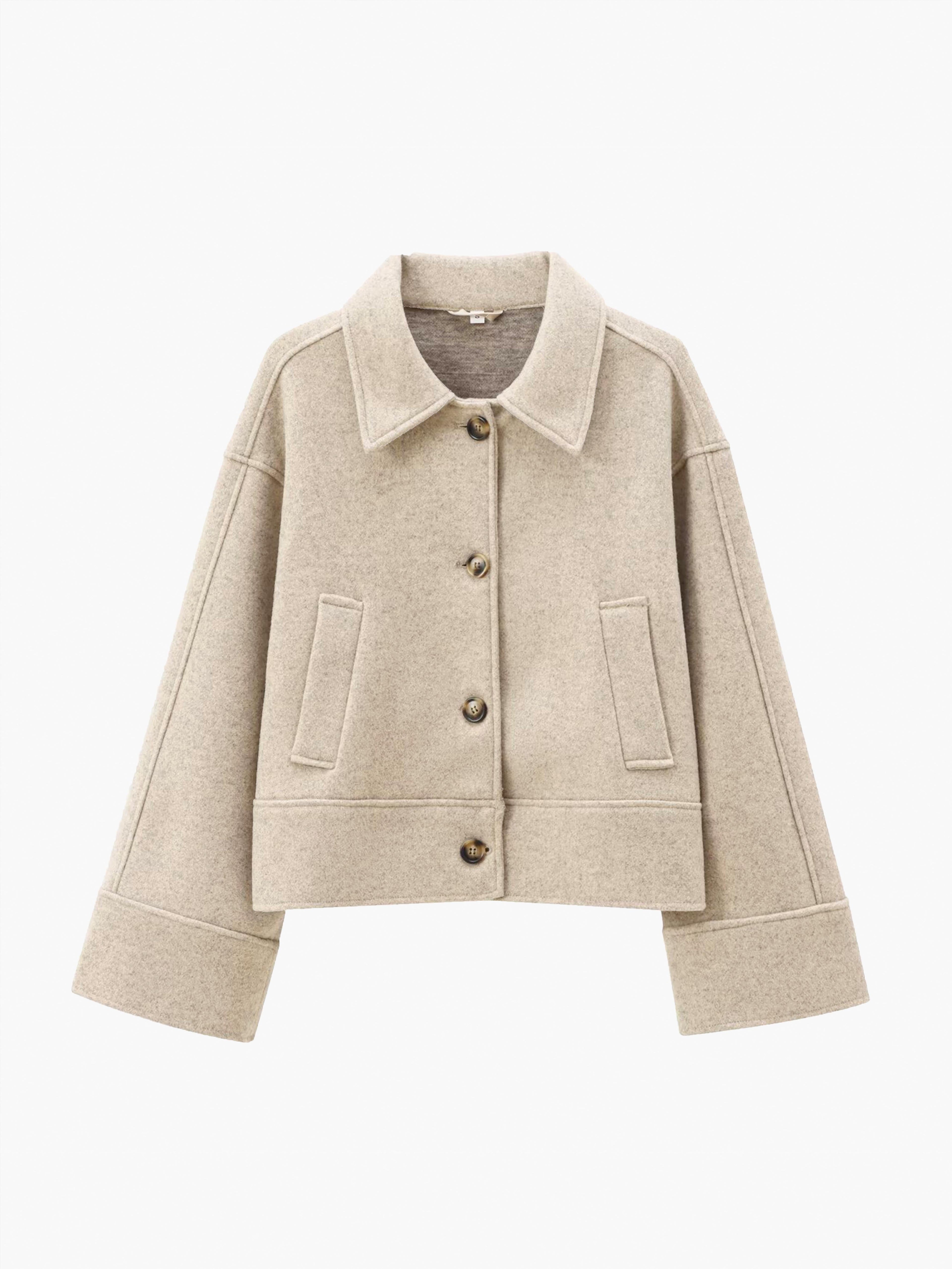 Elegant Breasted Lapel Jacket