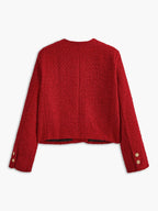 Elegant Button Tweed Jacket