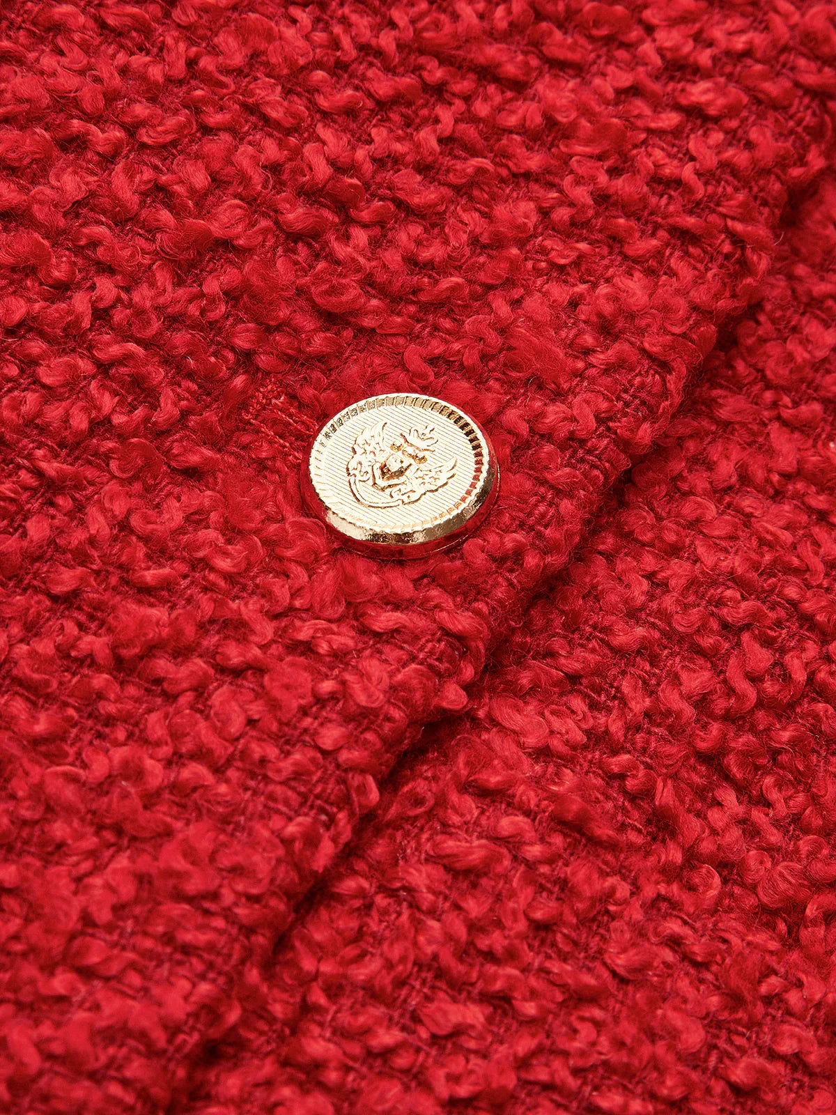 Elegant Button Tweed Jacket