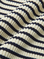 Cold-Shoulder Striped Ruffle-Sleeve Cardigan