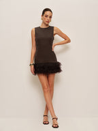 Ruffled Hem Sleeveless Dress