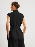 Belted Peplum Top