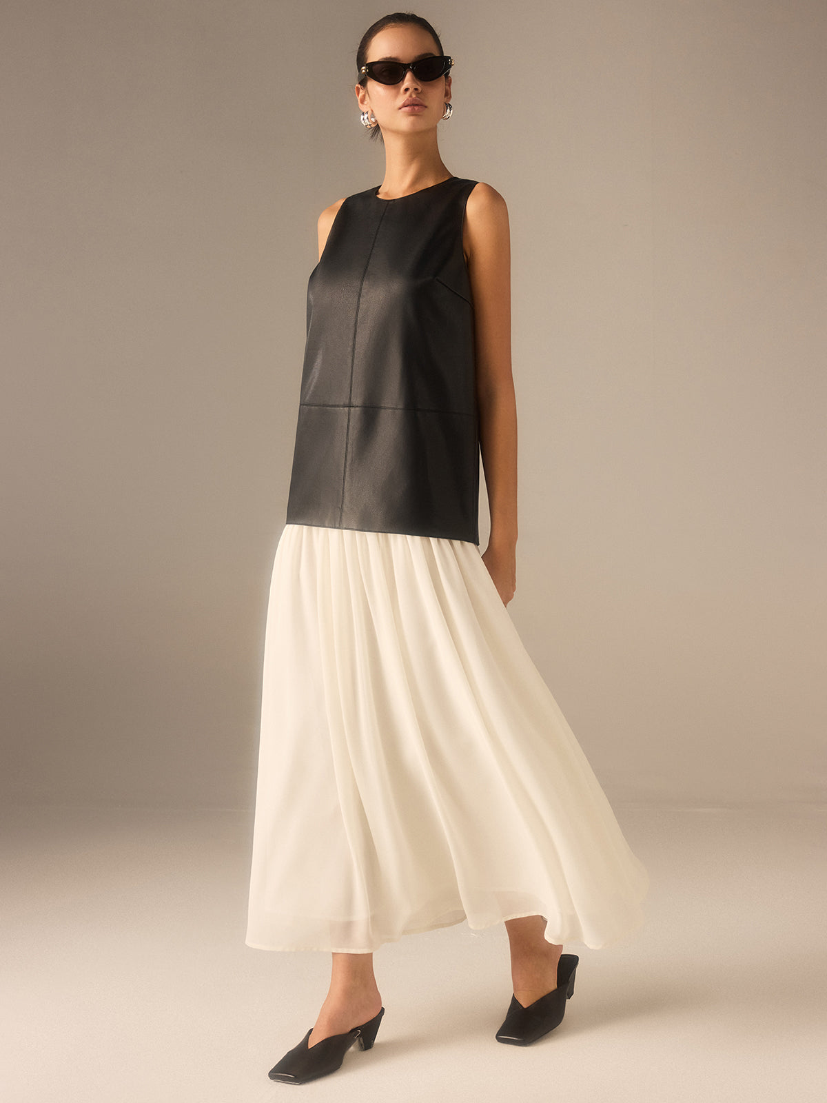 Chiffon Pleated Dress