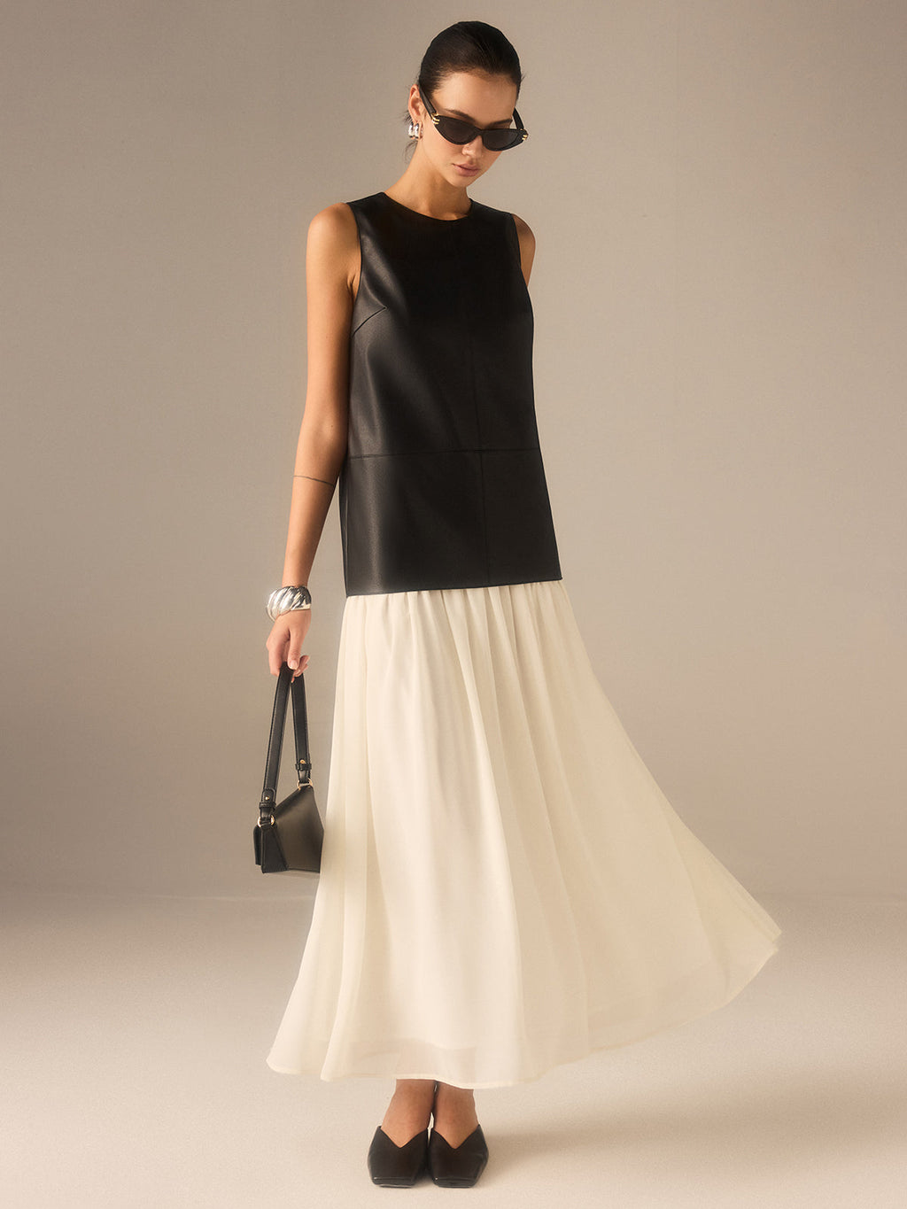 Chiffon Pleated Dress