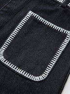 Contrast Trim Denim Shorts