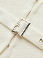 Belted V-Neck Knit Cardigan