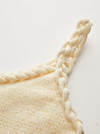 Braided Rope Strap Fringe Hem Sweater Dress