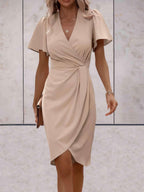 Norma Statement V Neck Wrap Dress Boutique Collection