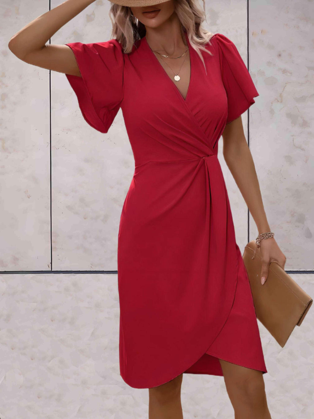 Norma Statement V Neck Wrap Dress Boutique Collection