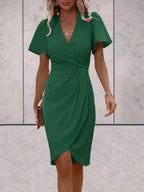 Norma Statement V Neck Wrap Dress Boutique Collection