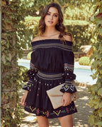 Bailando Embroidered Off The Shoulder Dress FINAL