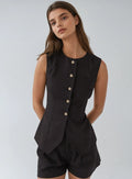 Always In Love Linen Sleeveless Vest
