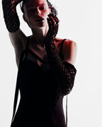 Strapy Slim Maxi Dress in Black