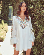 Bellflower Cotton Embroidered Shift Dress FINAL