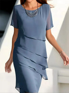 Alarice Effortless Chiffon Cocktail Dress Elevated Occasion Wear