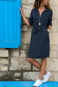 Ramona Aesthetic Halbarm Taschendress Designer Dress Edit