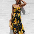 Beach Sling Seeveless Sexy Elegantes Vestiti Donna Midi Dresses