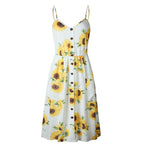 Beach Sling Seeveless Sexy Elegantes Vestiti Donna Midi Dresses