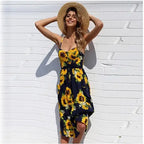 Beach Sling Seeveless Sexy Elegantes Vestiti Donna Midi Dresses