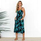 Beach Sling Seeveless Sexy Elegantes Vestiti Donna Midi Dresses