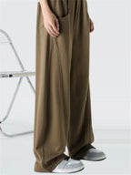 Korean Autumn Women's Fashion High Waist Wide Leg Sweatpants