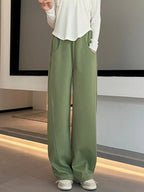 Korean Autumn Women's Fashion High Waist Wide Leg Sweatpants
