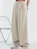 Korean Autumn Women's Fashion High Waist Wide Leg Sweatpants