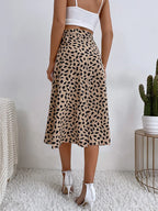 Boho Print Tie Side Wrap Skirt High Waist ALine Skirt
