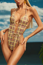 Ulrich Halterneck Printed One Piece Swimsuit