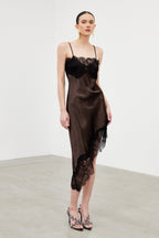 Bess Spaghetti Lace Midi Dress