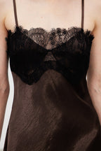 Bess Spaghetti Lace Midi Dress