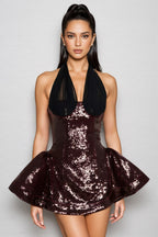 Nyrixd Sequin Mesh Mini Dress