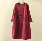 Hilda Chic Super Stylish and High Quality Corduroy Dress Silhouette Collection