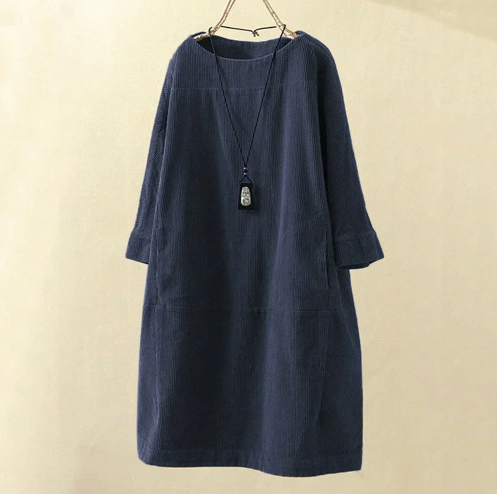 Hilda Chic Super Stylish and High Quality Corduroy Dress Silhouette Collection